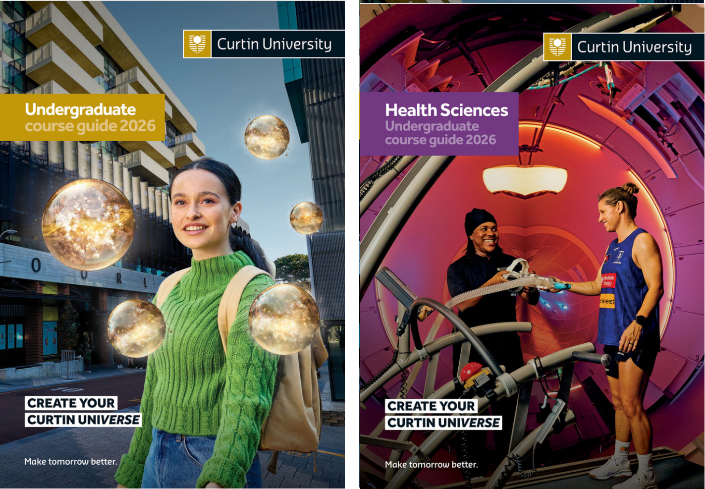 Covers of Undergraduate guides with students for each faculty