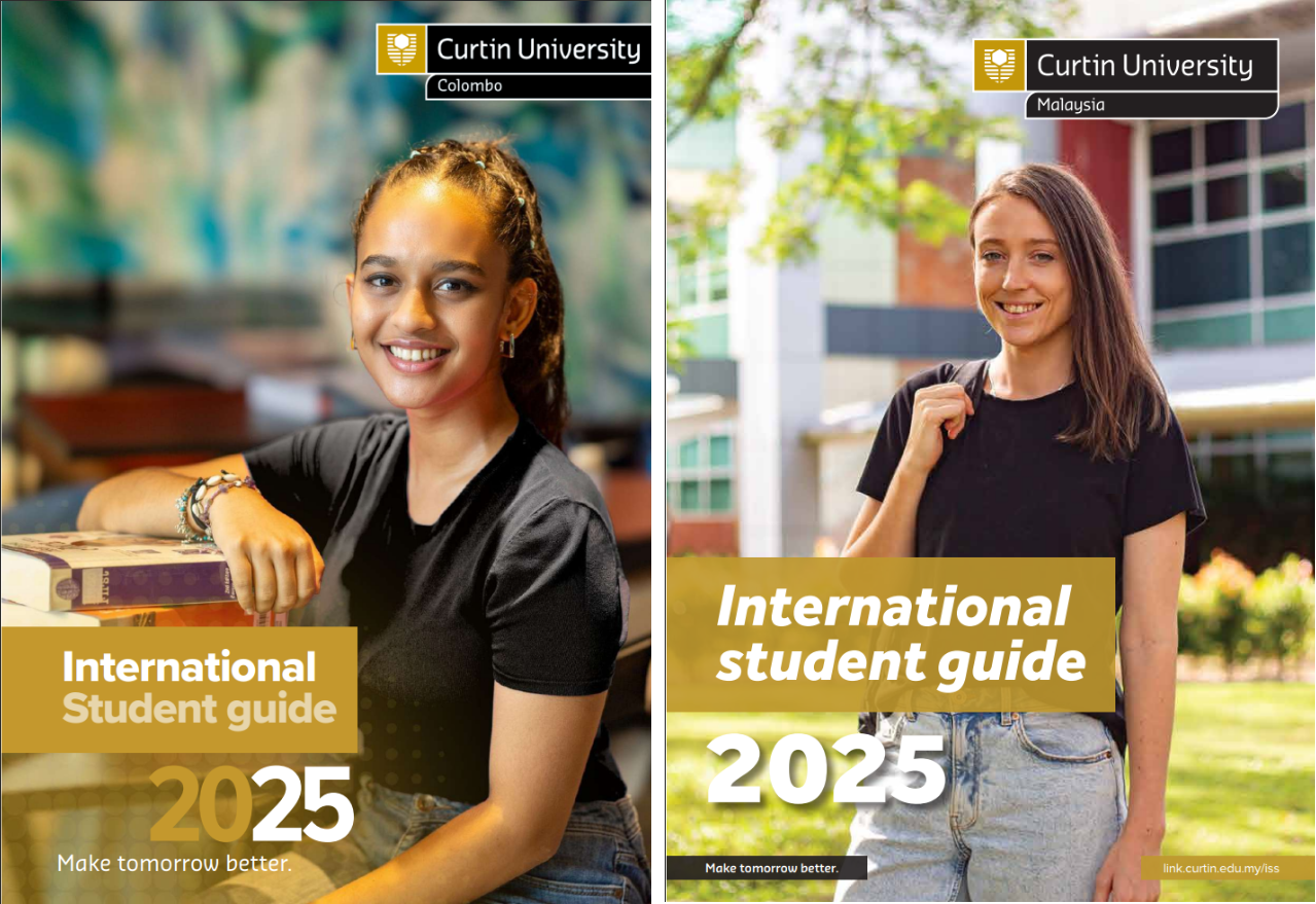 Guide covers for each campus with students and title of guide
